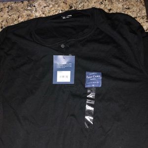 Super soft black Henley button down- long sleeves